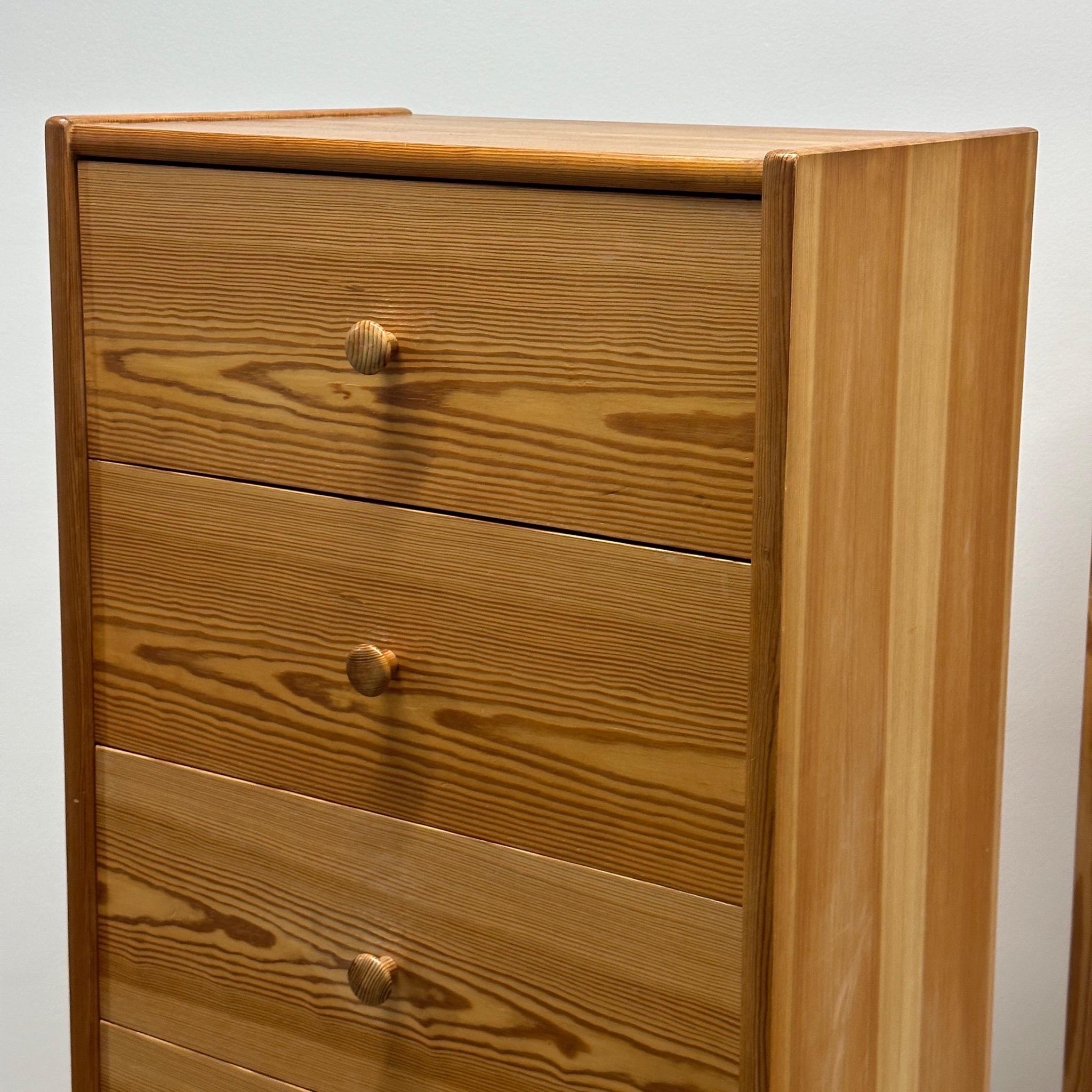 Vintage Ikea Swedish Pine Chest Of Drawers For Sale 1