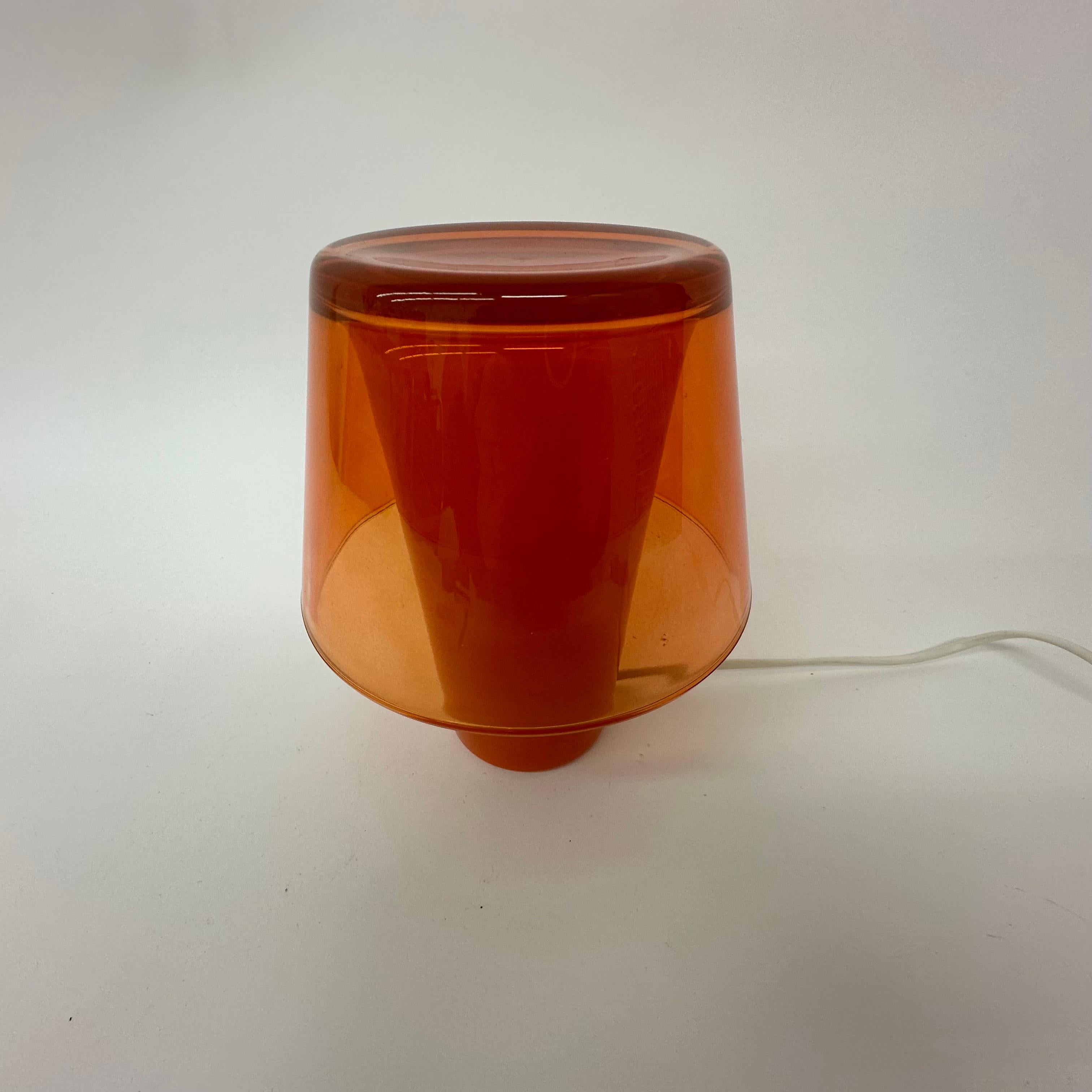 Vintage ikea table lamp Gavik Orange Glass , 1990’s 1