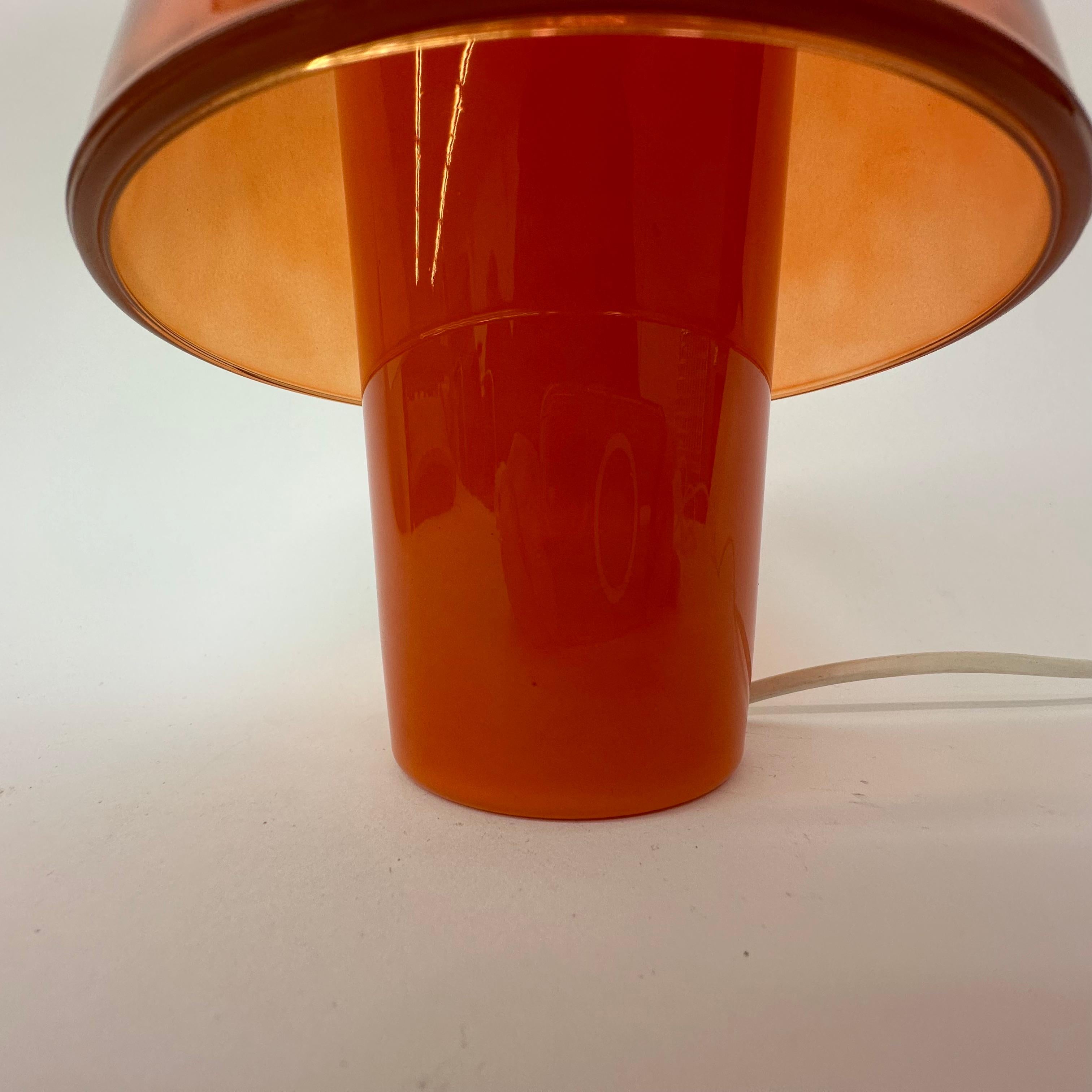 Vintage ikea table lamp Gavik Orange Glass , 1990’s 2