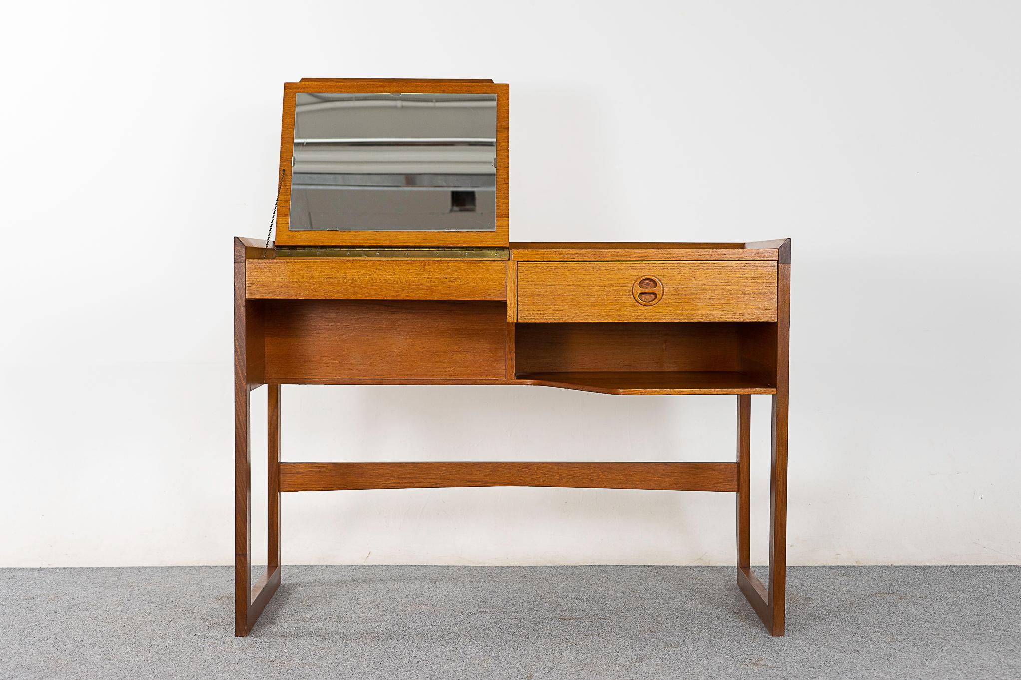 Scandinavian Modern Vintage IKEA Teak Vanity by Arne Wahl Iversen For Sale