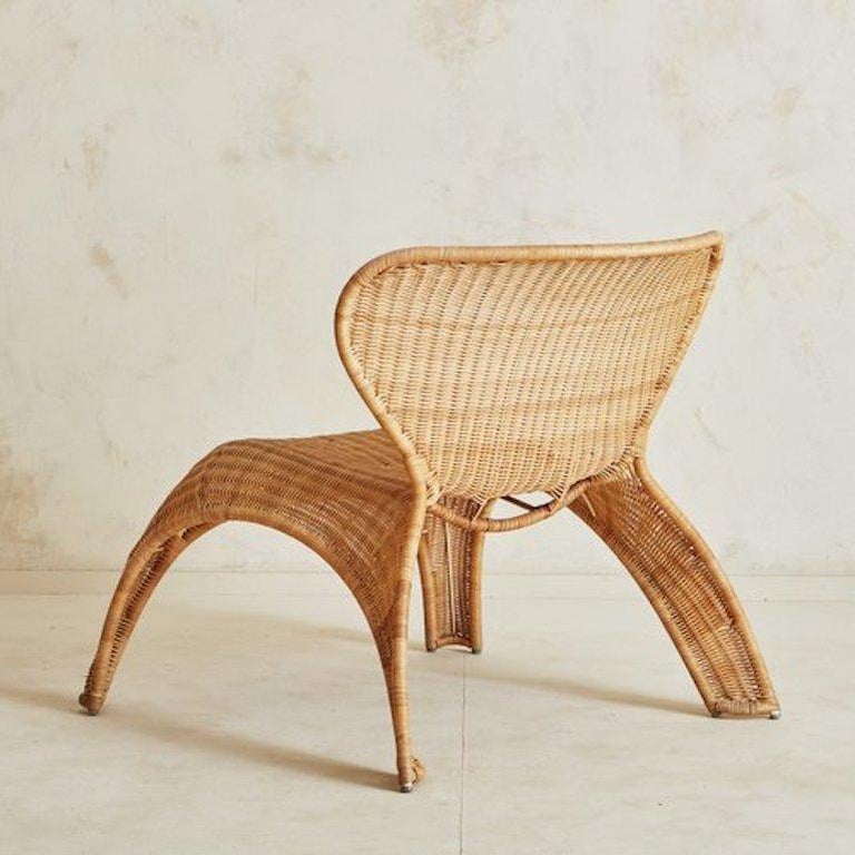 Vintage Ikea Wicker Lounge Chair, 1999 For Sale at 1stDibs black