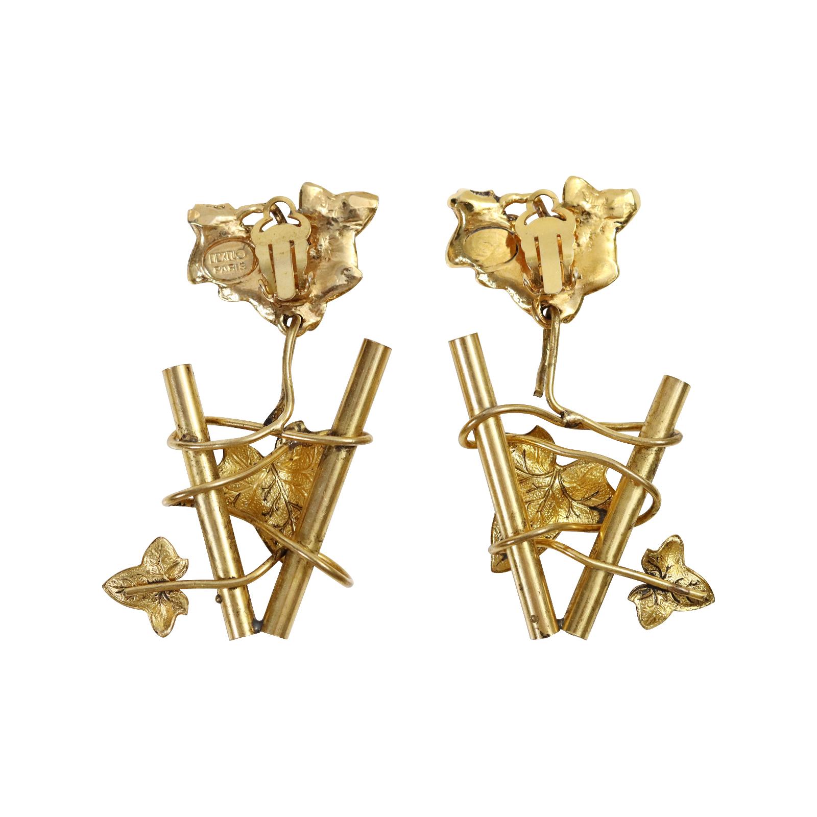 Femenino o masculino Pendientes Vintage Ikuo Ichimori Paris Circa 1970's en venta