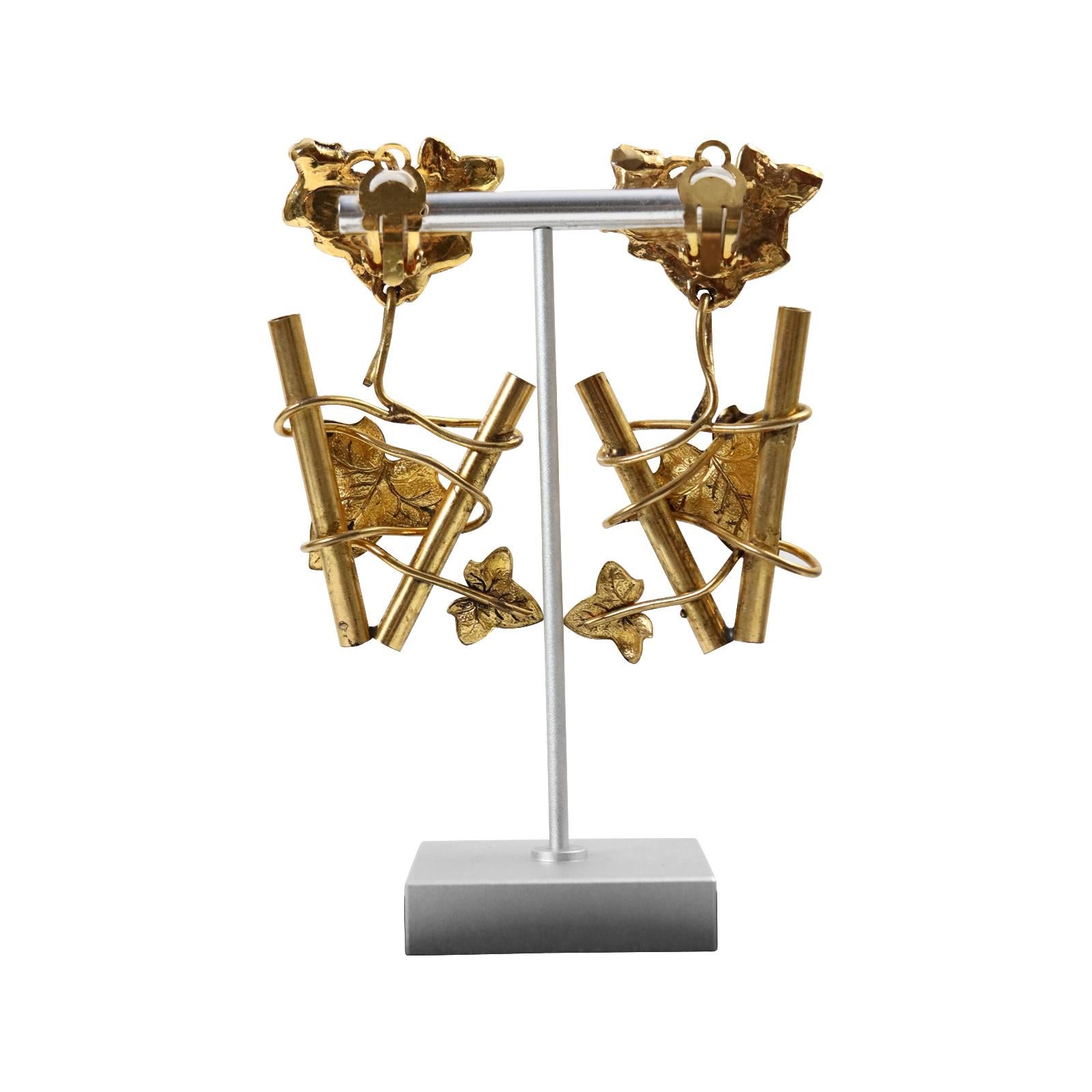 Pendientes Vintage Ikuo Ichimori Paris Circa 1970's en venta 4