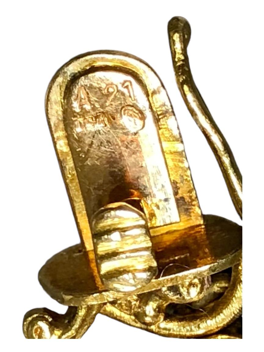 Vintage Ilias Lalaounis 18K Diamond Art Nouveau Greek Station Necklace 17” For Sale 3
