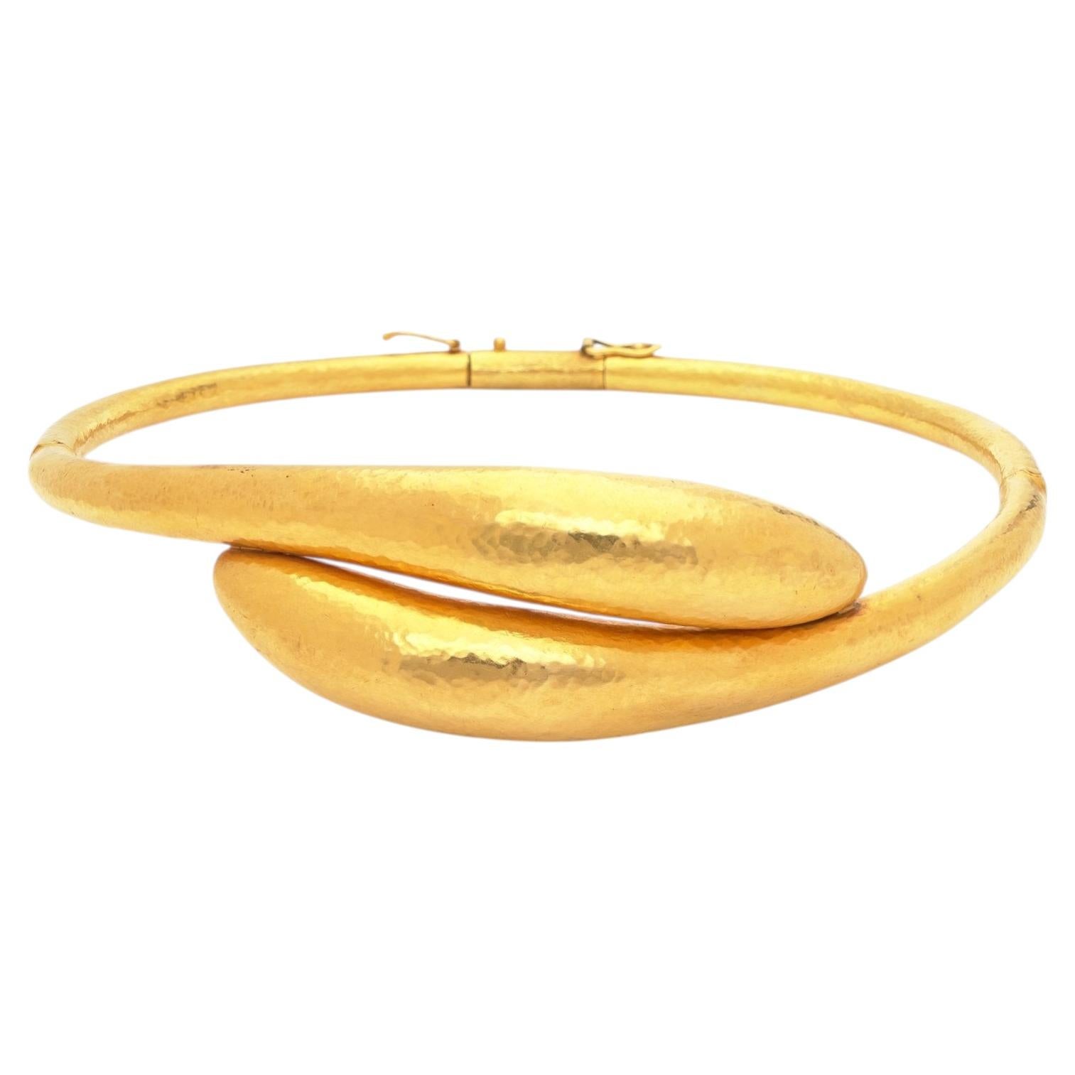 Vintage Ilias Lalaounis 18KT Gold Choker Necklace For Sale