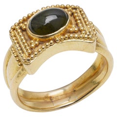 Vintage Ilias Lalaounis 18kt Yellow Gold Byzantine Style Band Ring