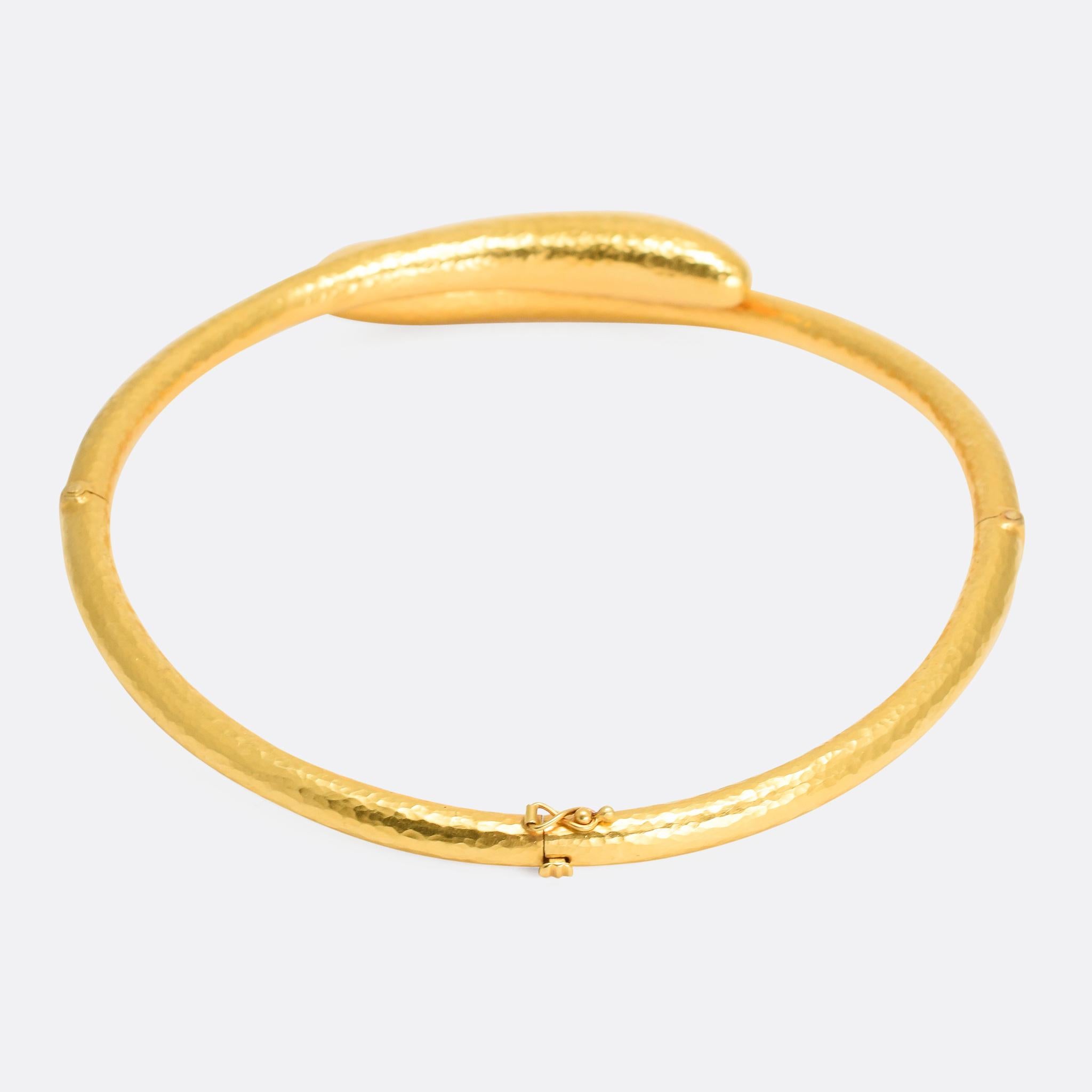 Modern Vintage Ilias Lalaounis 22 Karat Gold Serpents Collar