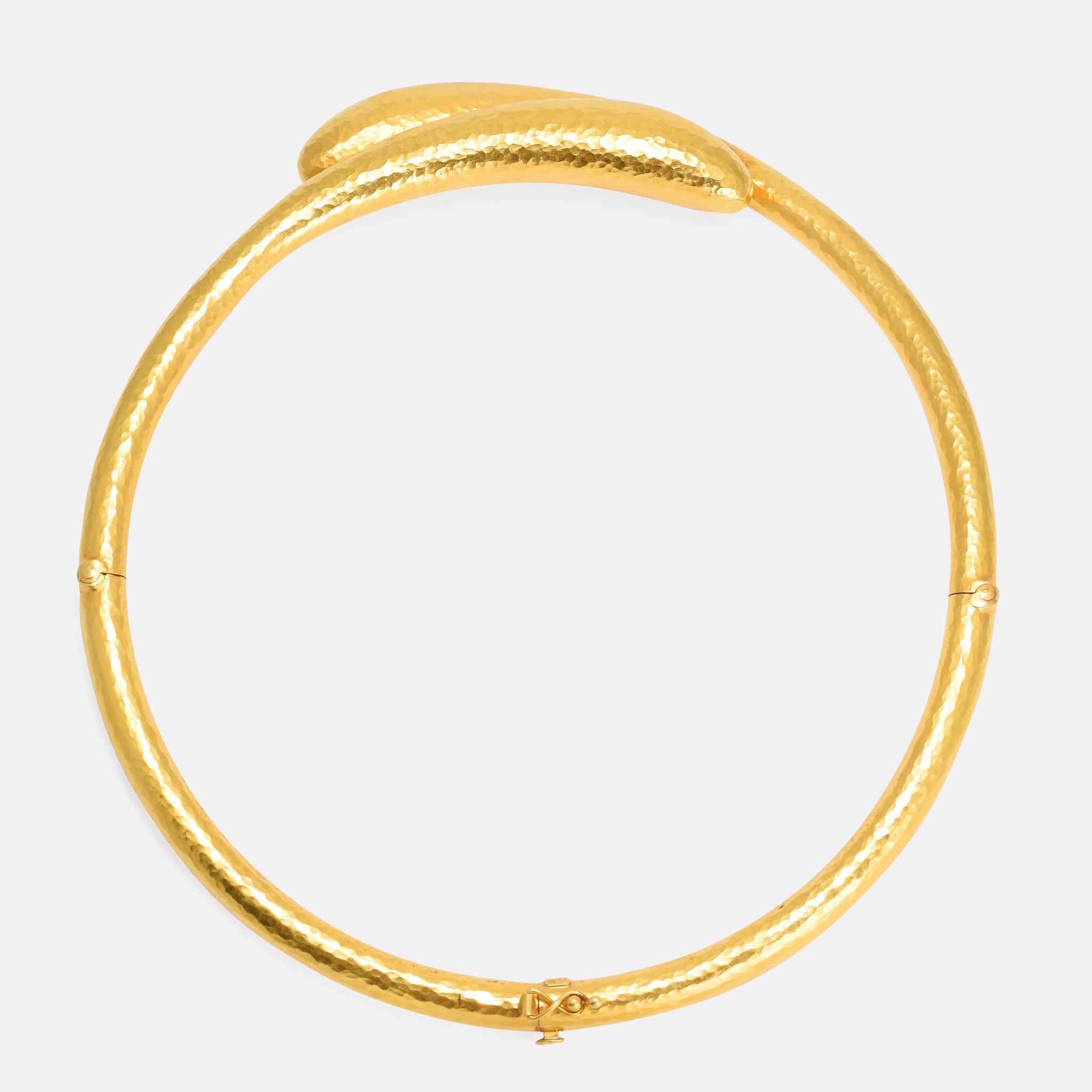 Women's Vintage Ilias Lalaounis 22 Karat Gold Serpents Collar