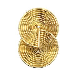 Vintage Ilias Lalaounis Double Swirl Pendant in 18K Yellow Gold – Circa 1970s