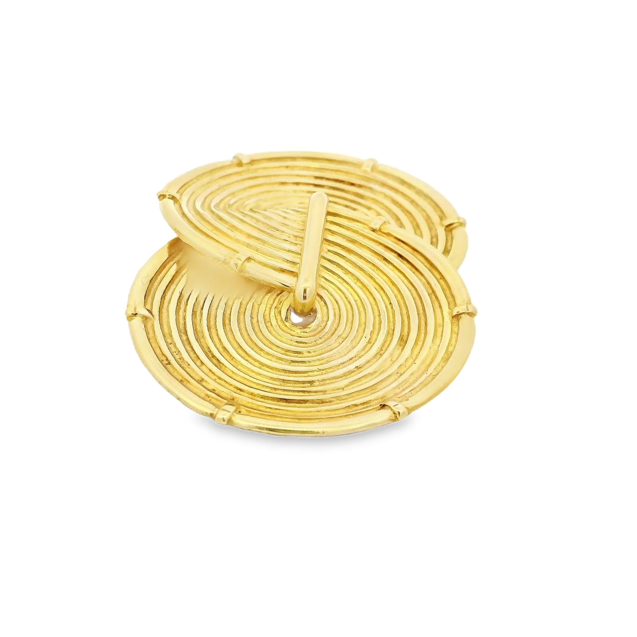 Colgante vintage Ilias Lalaounis de doble espiral en oro amarillo de 18 quilates - circa años 70 en venta 1