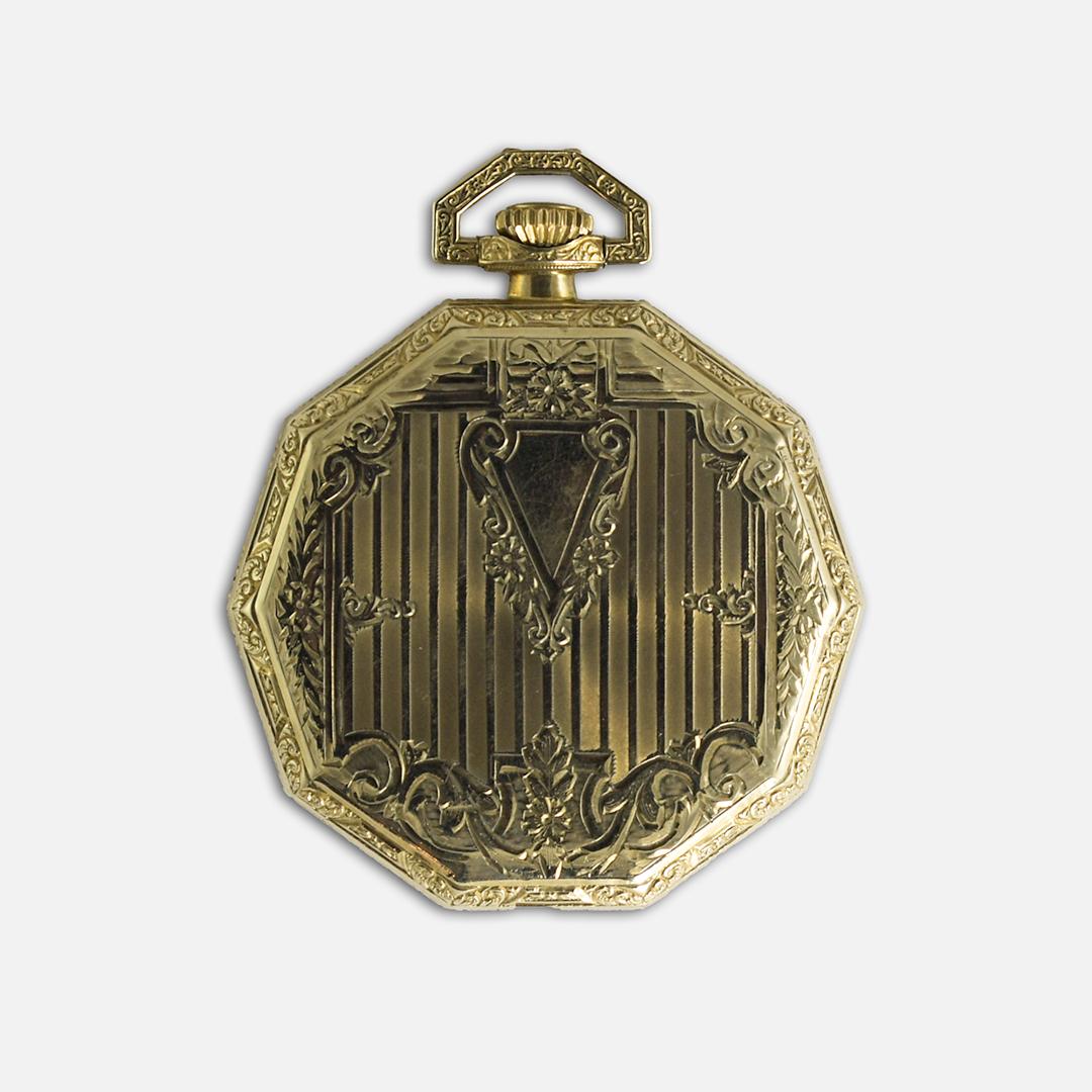 Montre de poche vintage en or de l'Illinois Unisexe en vente