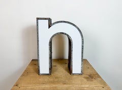 Vintage Illuminated Advertising Letter N , 1960s