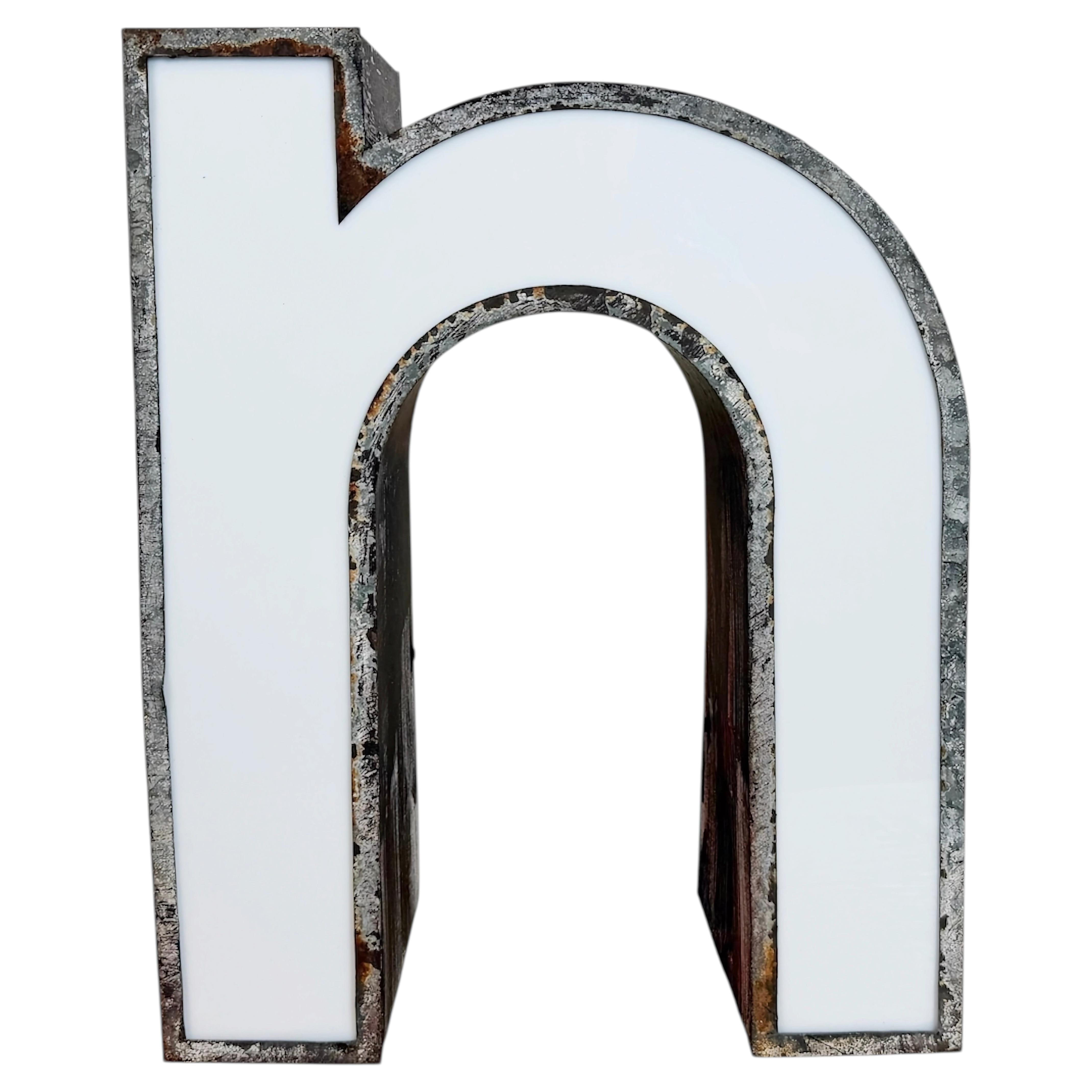 Vintage Illuminated Advertising Letter N , 1960s For Sale