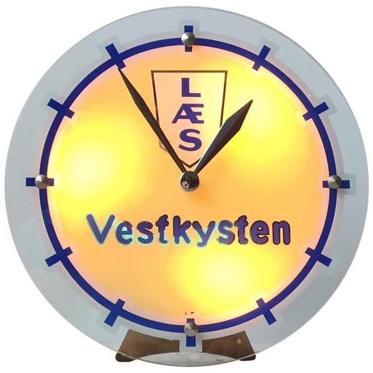 vintage illuminated clock from