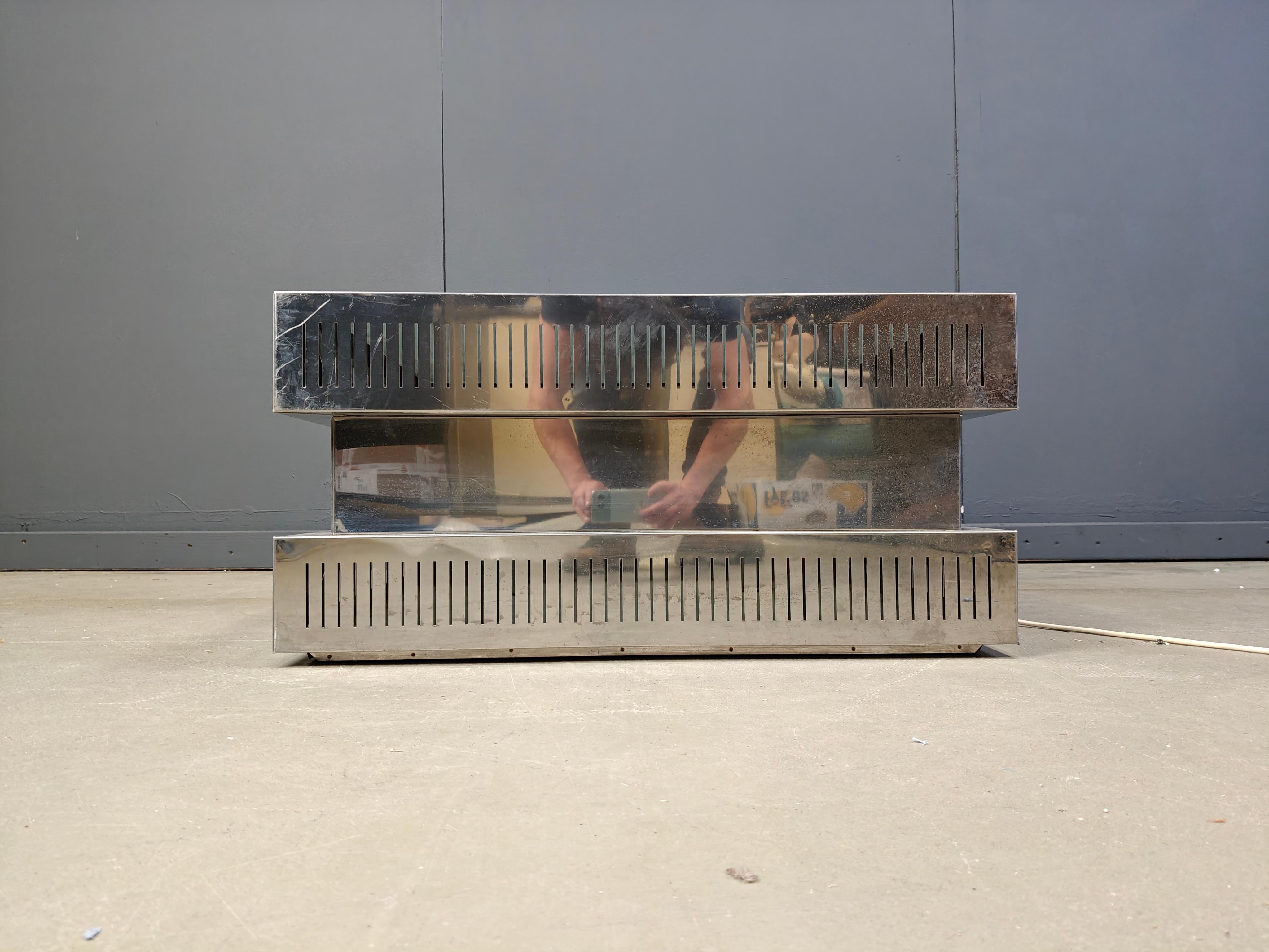Table basse vintage illuminée, âge de l'espace, 1970 - Italie en vente 1