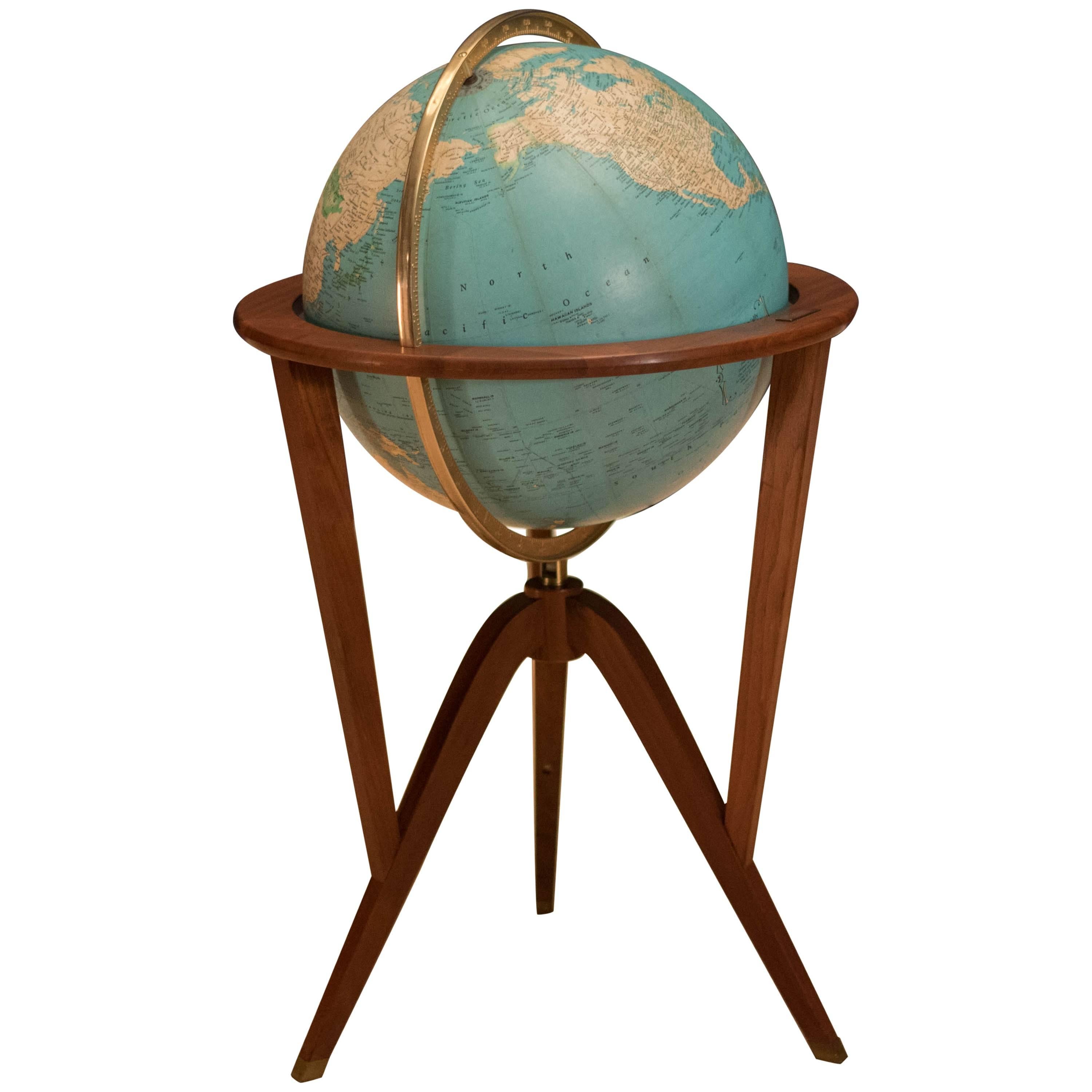 Vintage Illuminated Edward Wormley Globe Stand for Dunbar at 1stDibs