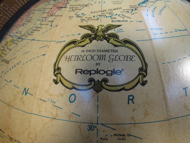 Vintage Illuminated Globe with Wooden Stand For Sale at 1stDibs ...