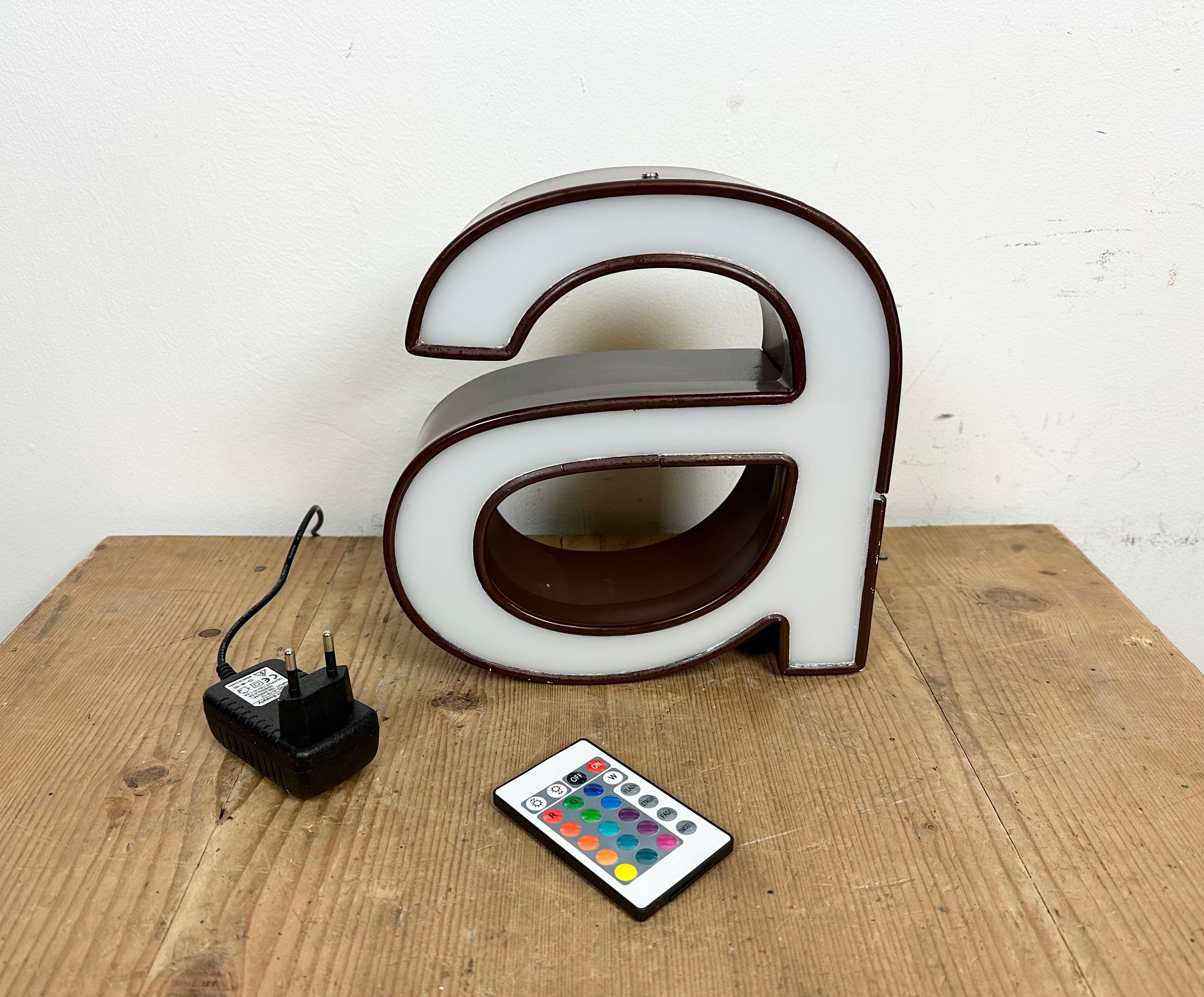 Vintage Illuminated Letter a, 1970s For Sale 5