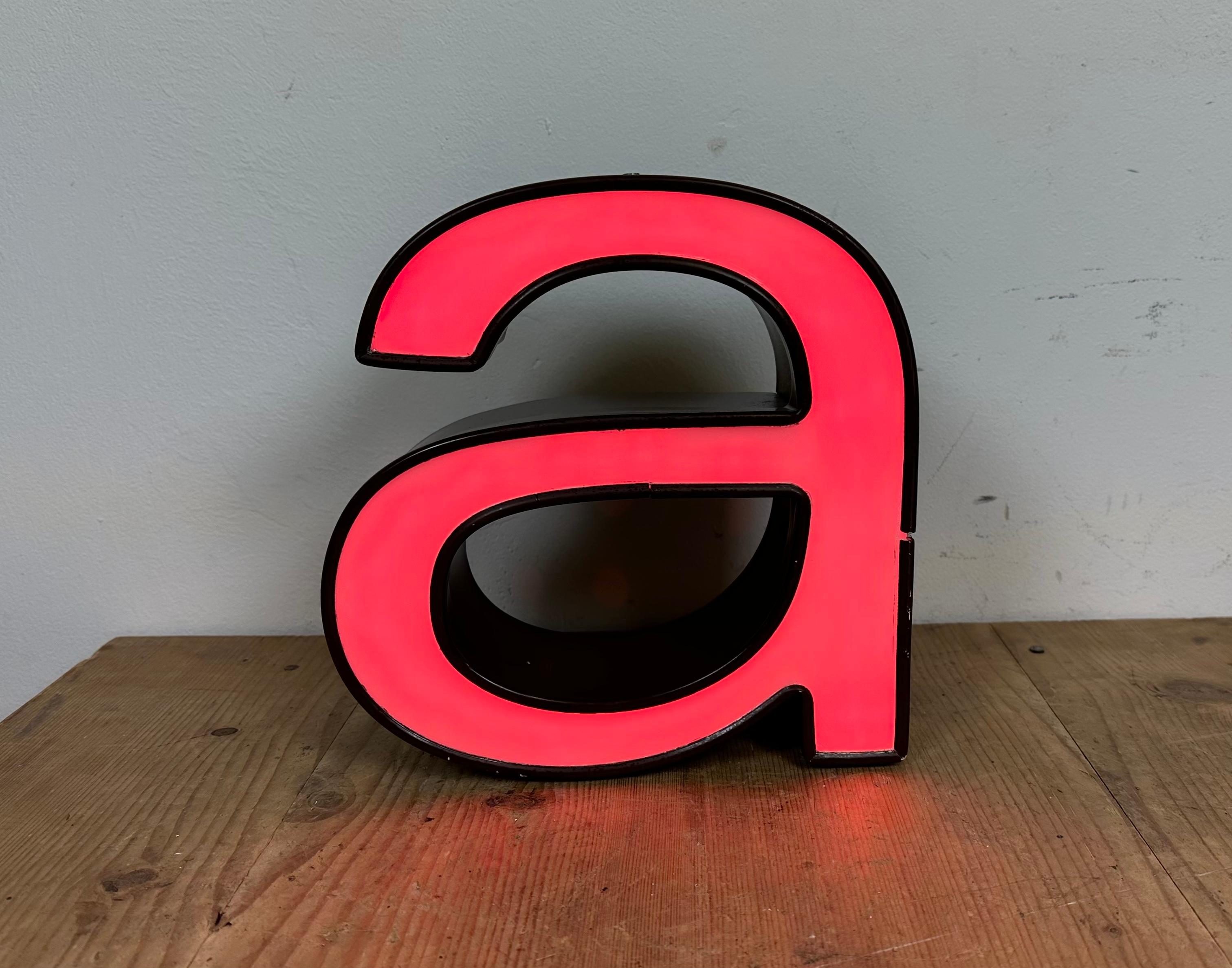 Vintage Illuminated Letter a, 1970s For Sale 6