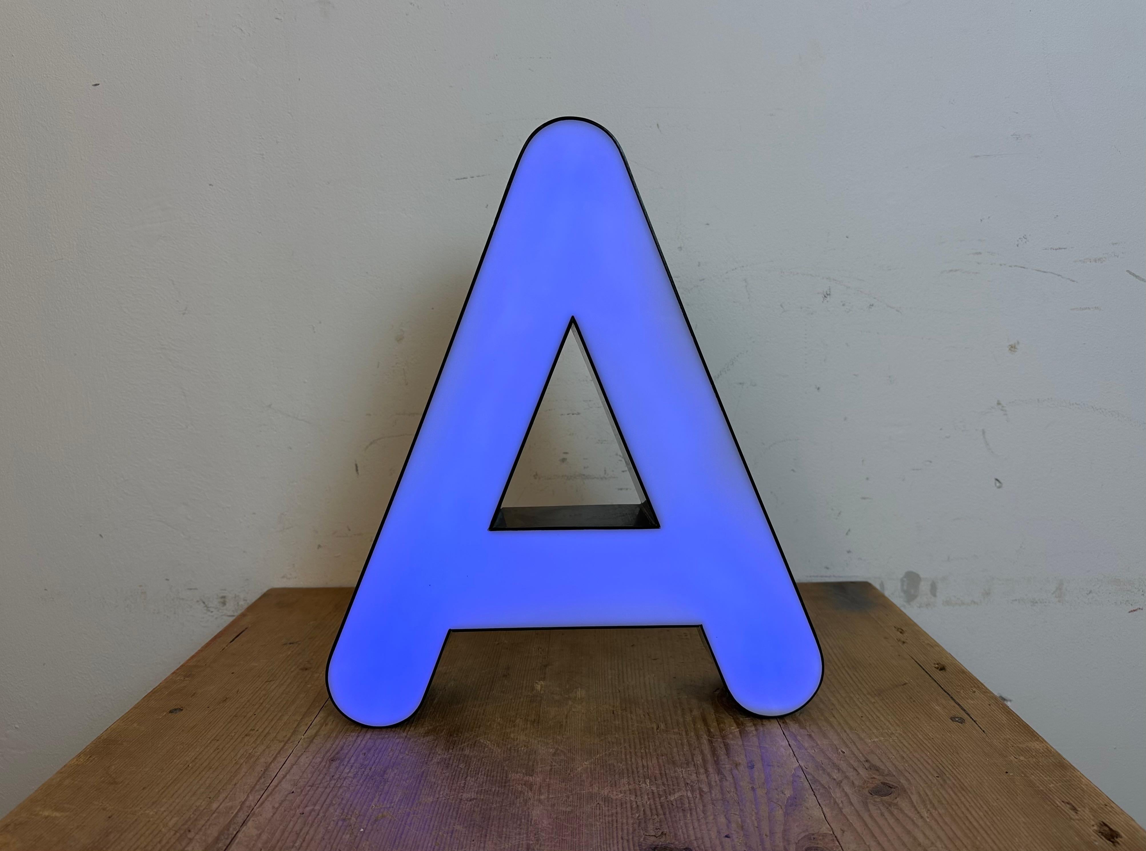 Vintage Illuminated  Letter A , 1970s For Sale 6