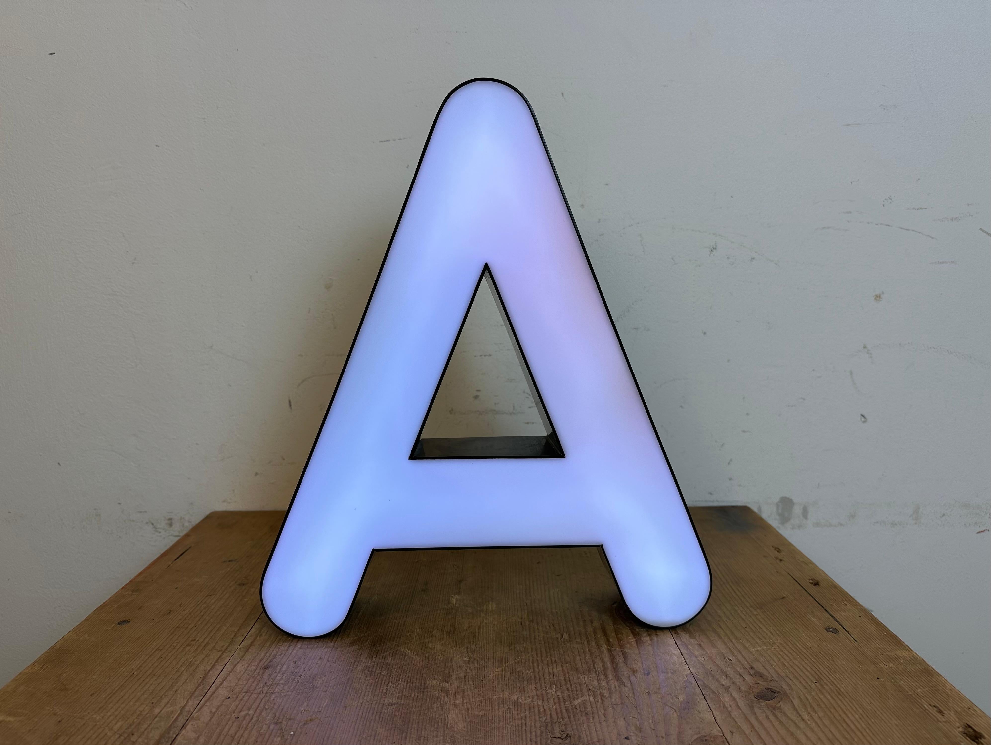 Vintage Illuminated  Letter A , 1970s For Sale 7