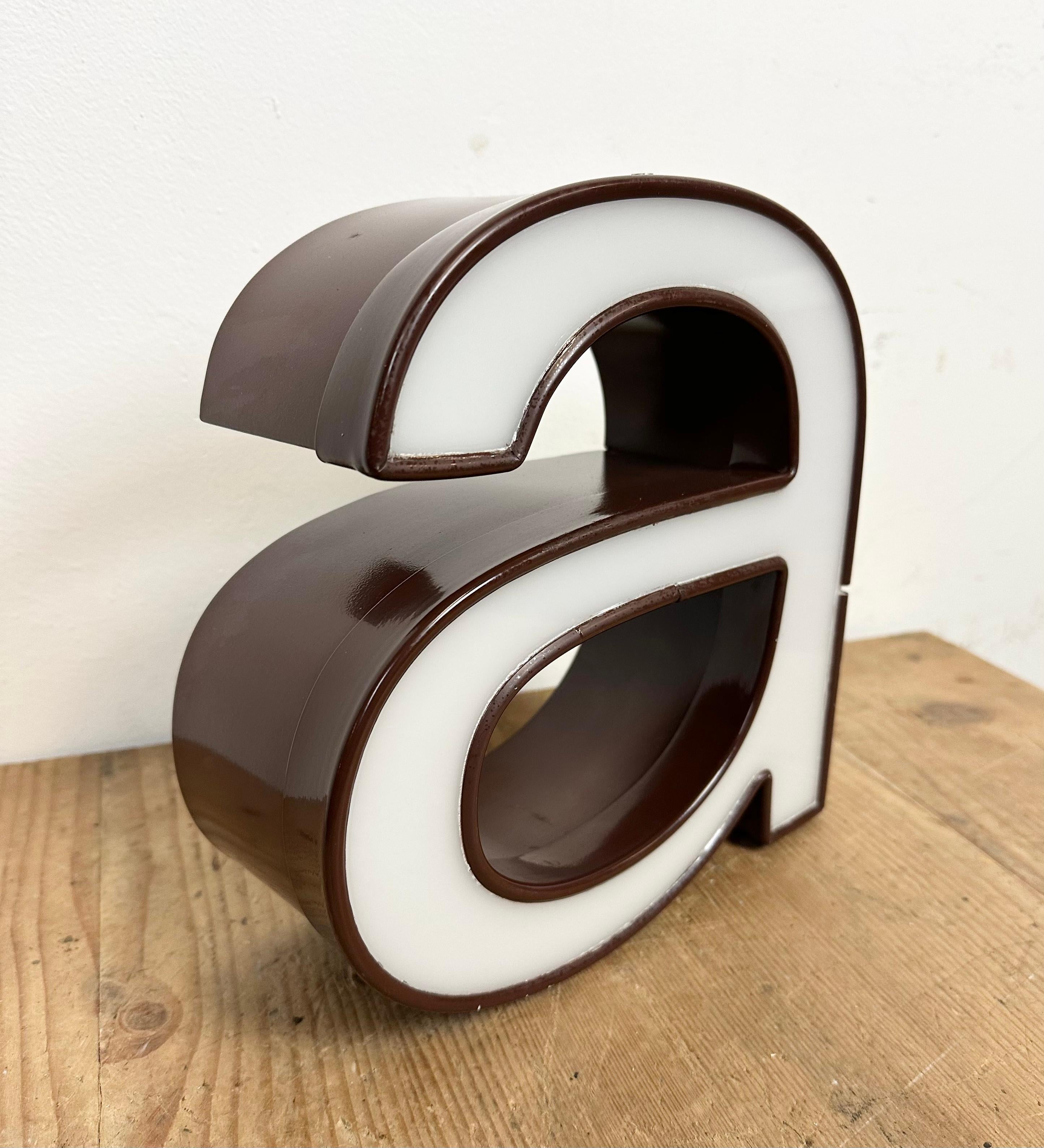 Industrial Vintage Illuminated Letter a, 1970s For Sale