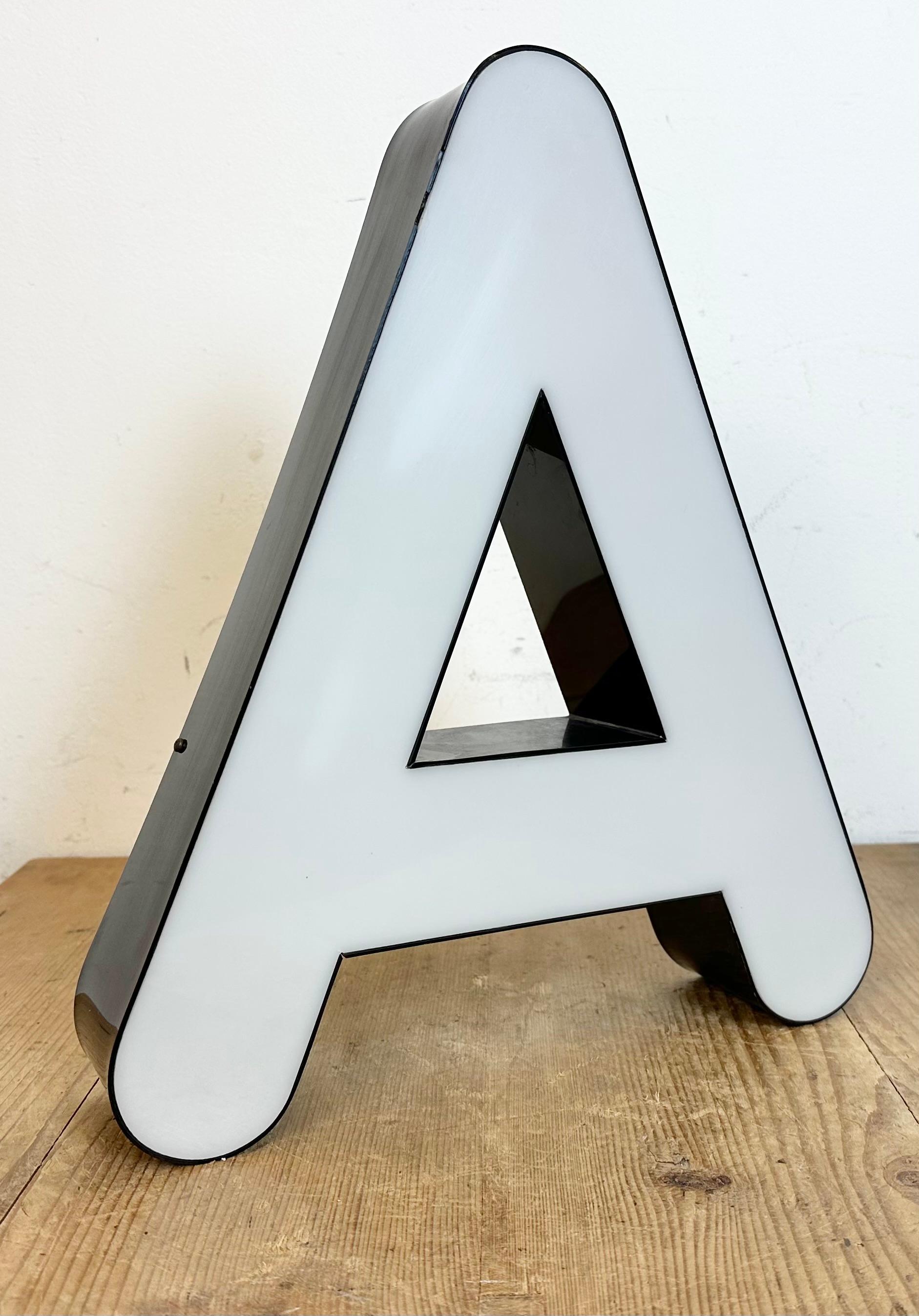 Italian Vintage Illuminated  Letter A , 1970s For Sale