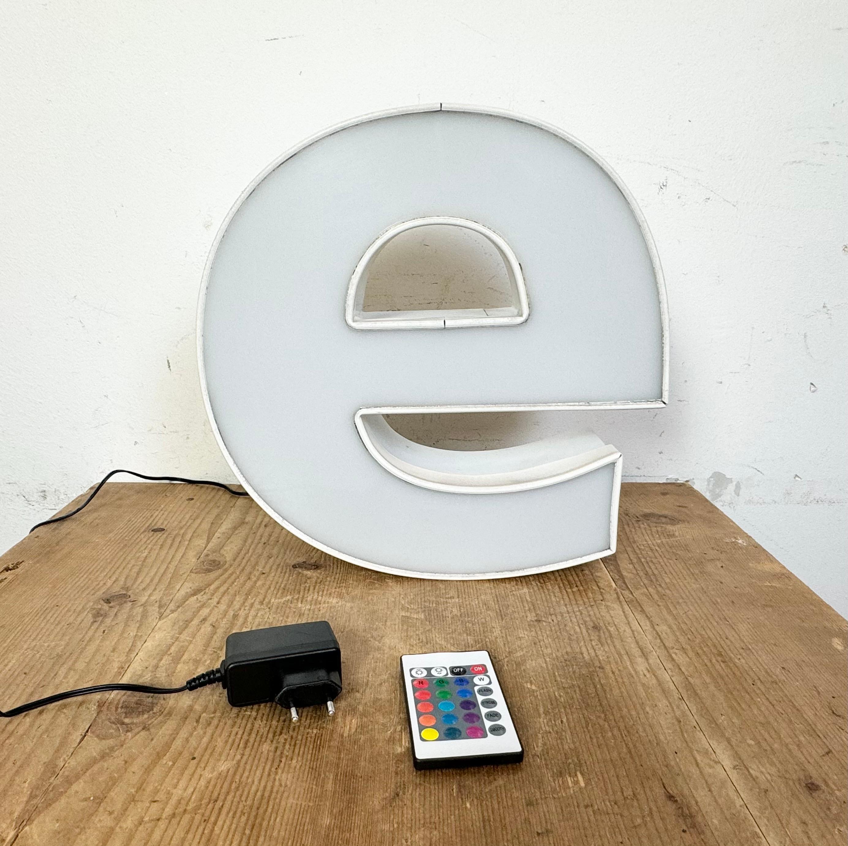 Vintage Illuminated Letter E , 1980s For Sale 12