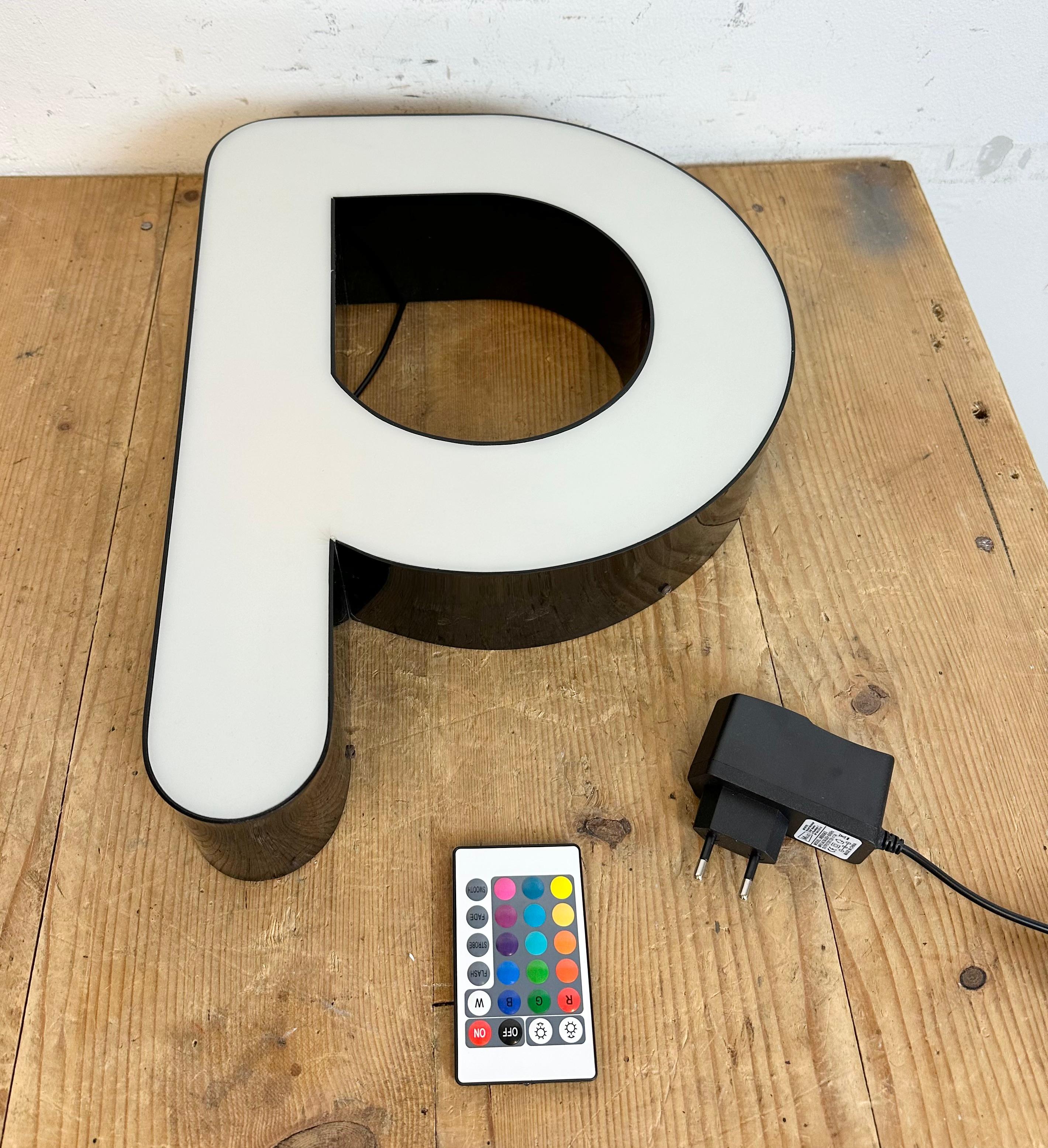Vintage Illuminated  Letter P , 1970s For Sale 1