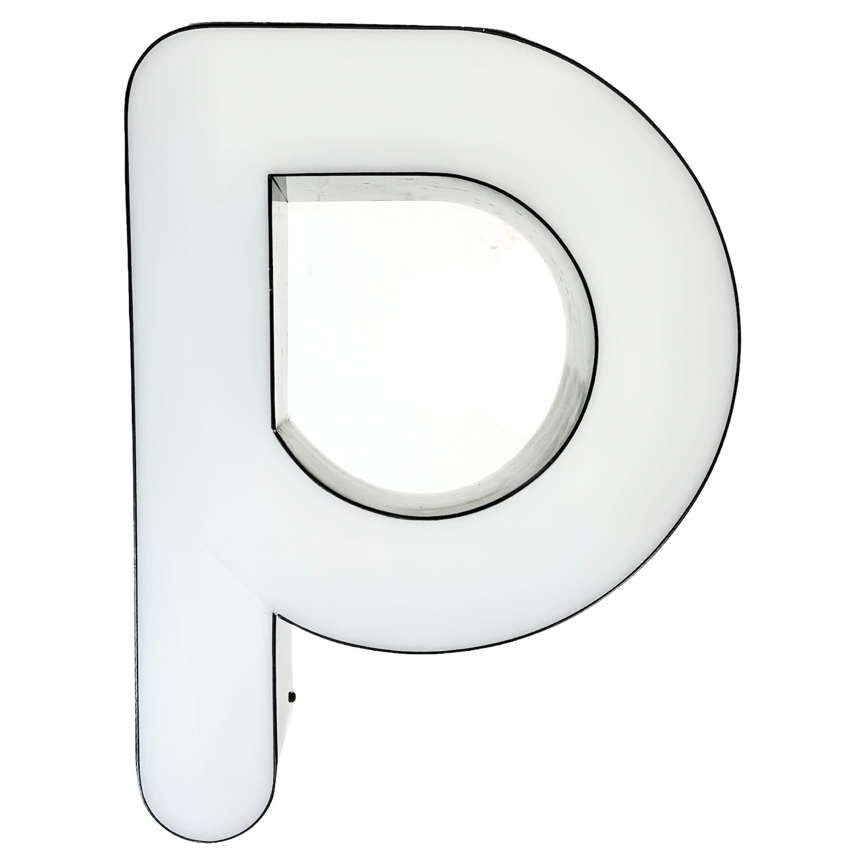 Vintage illuminato  Lettera P , anni '70