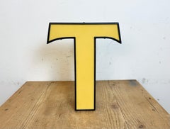 Vintage Illuminated Letter T, 1970s