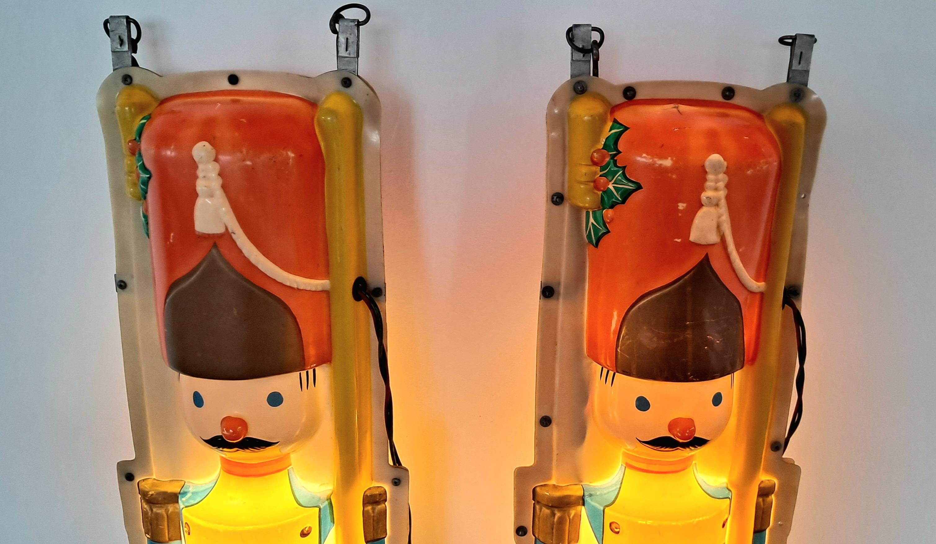 Vintage Illuminated Nut Crackers  In Fair Condition For Sale In Los Angeles, CA