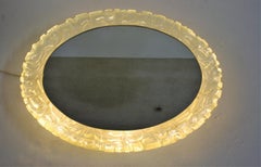 Vintage Illuminated Oval Mirror, 1960s