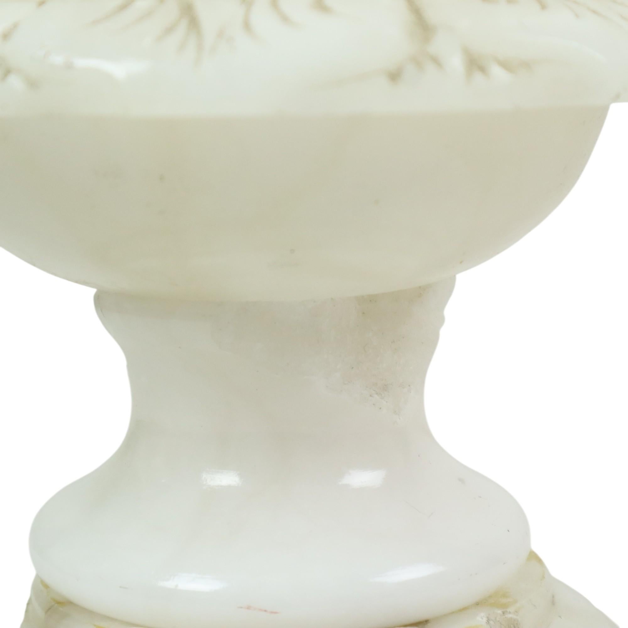 Beleuchtete Vintage-Beistelltisch-Säulen-Säulen-Säulen-Lampe, Alabaster, Naturstein im Angebot 7