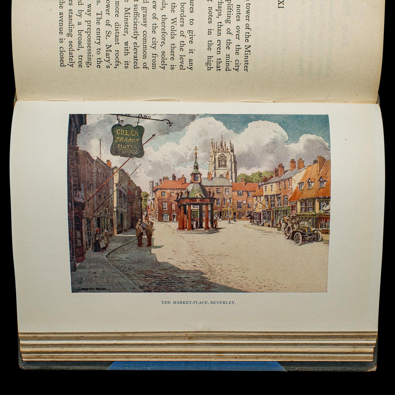 Vintage Illustrated Book, Yorkshire By George Home, Anglais, County Travel Guide en vente 4