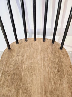 Silla de comedor vintage de Ilmari Tapiovaara, madera maciza y madera curvada, década de los 70