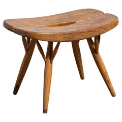 Vintage Ilmari Tapiovaara Pirkka Stool in Pine and Birch – Laukaan Puu