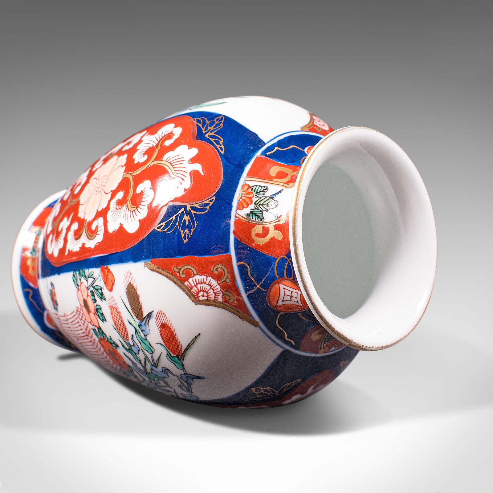 Vintage Imari Vase, Japanese, Ceramic Baluster Urn, Late Art Deco, Circa 1940 For Sale 3