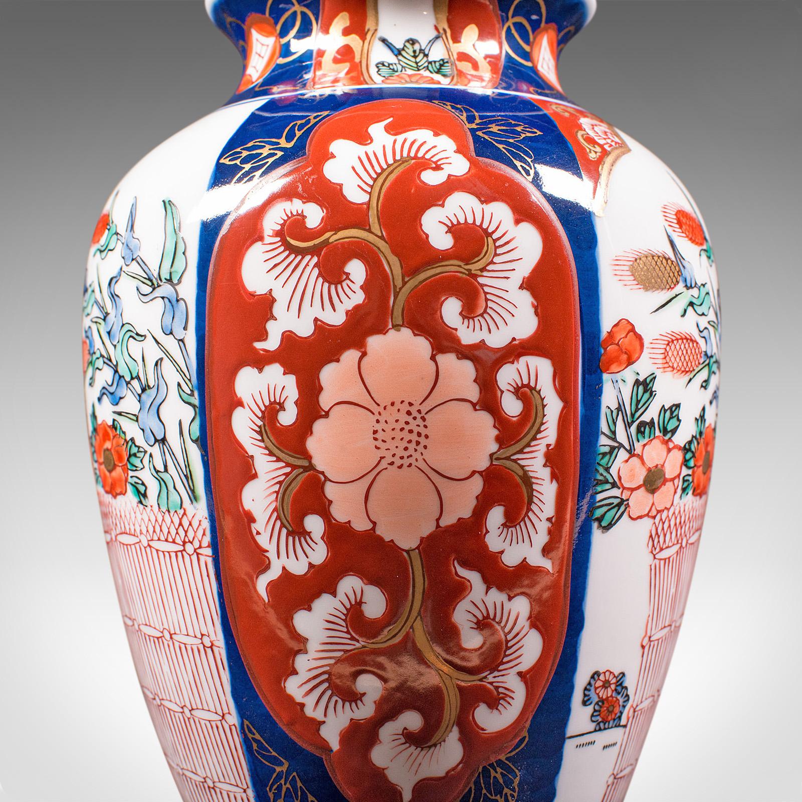 Vintage Imari Vase, Japanese, Ceramic Baluster Urn, Late Art Deco, Circa 1940 For Sale 2