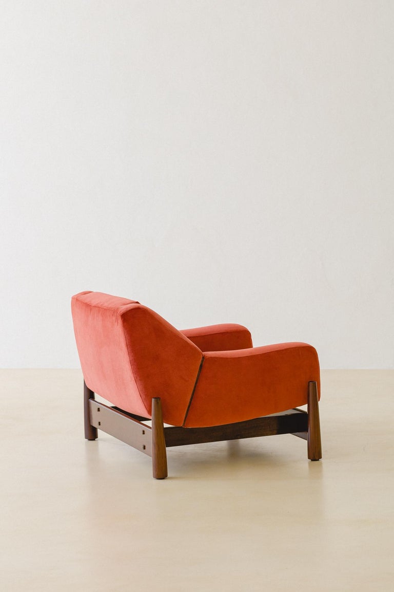 Vintage Imbuia Armchairs by Móveis Cimo, 1960s, Brazilian Midcentury For Sale 3