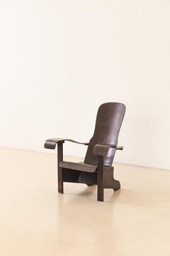 Vintage Imbuia Lounge Chair von Móveis Cimo, 1960er Jahre, brasilianische Mitte des Jahrhunderts