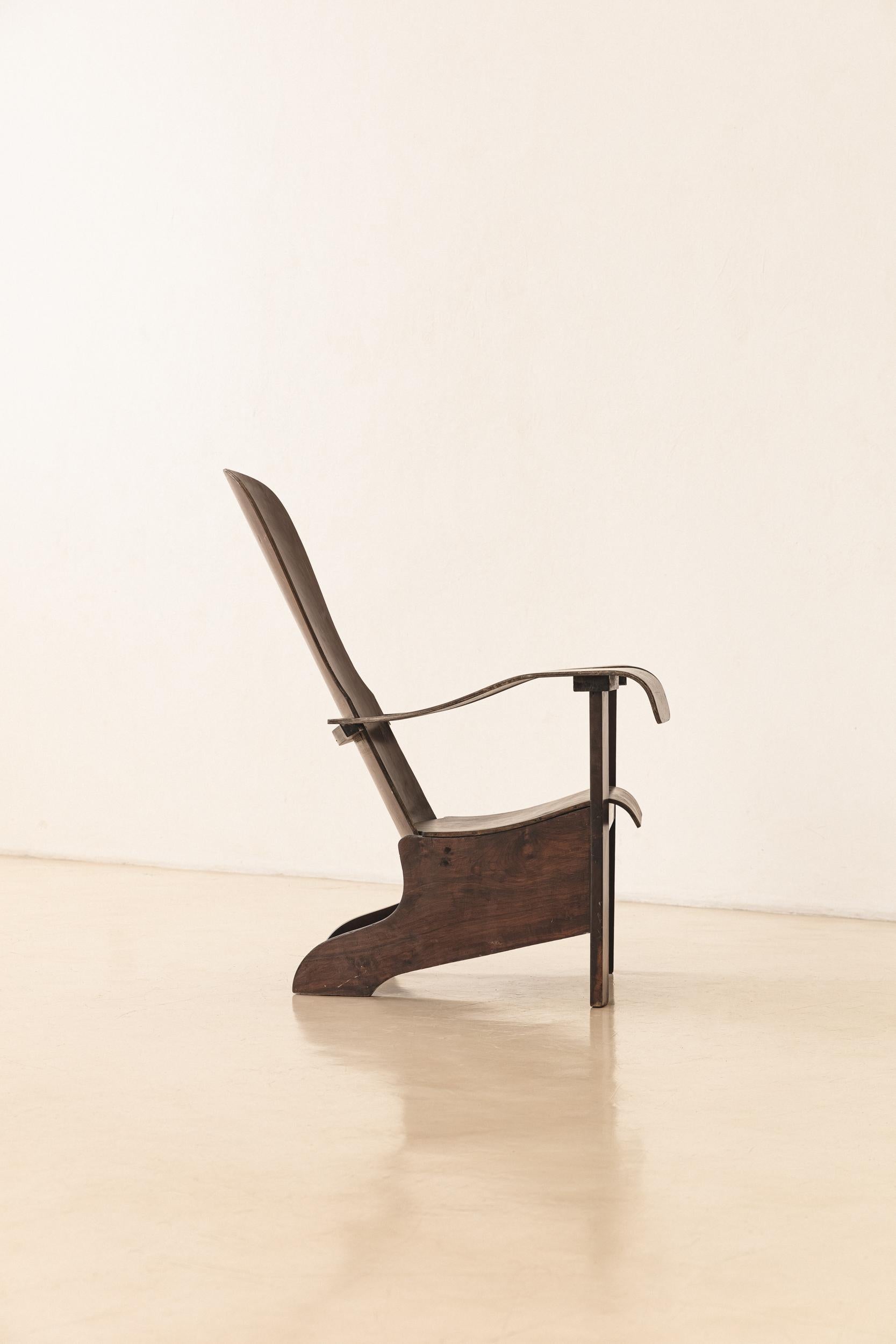 Silla de salón Vintage Imbuia de Móveis Cimo, Años 60, Brasil Mediados de siglo mediados del siglo XX en venta