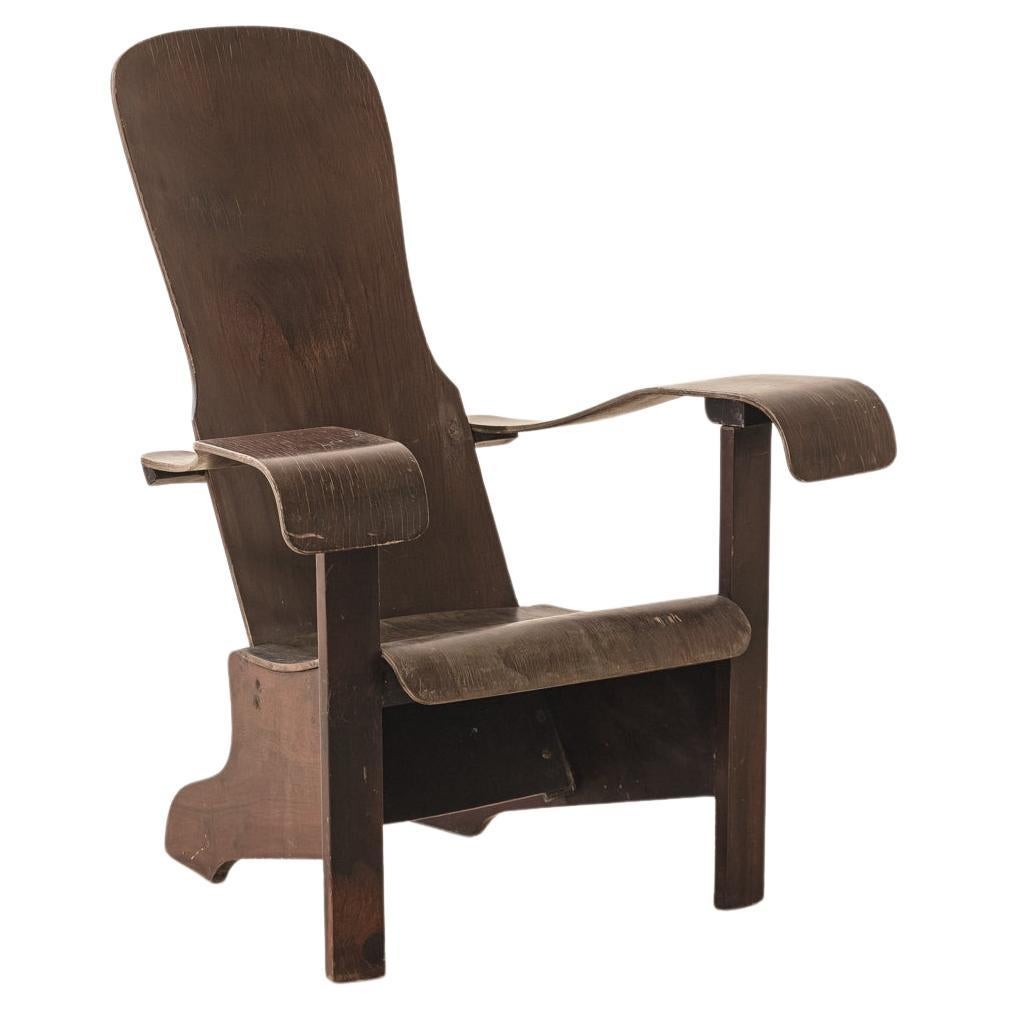 Silla de salón Vintage Imbuia de Móveis Cimo, Años 60, Brasil Mediados de siglo en venta