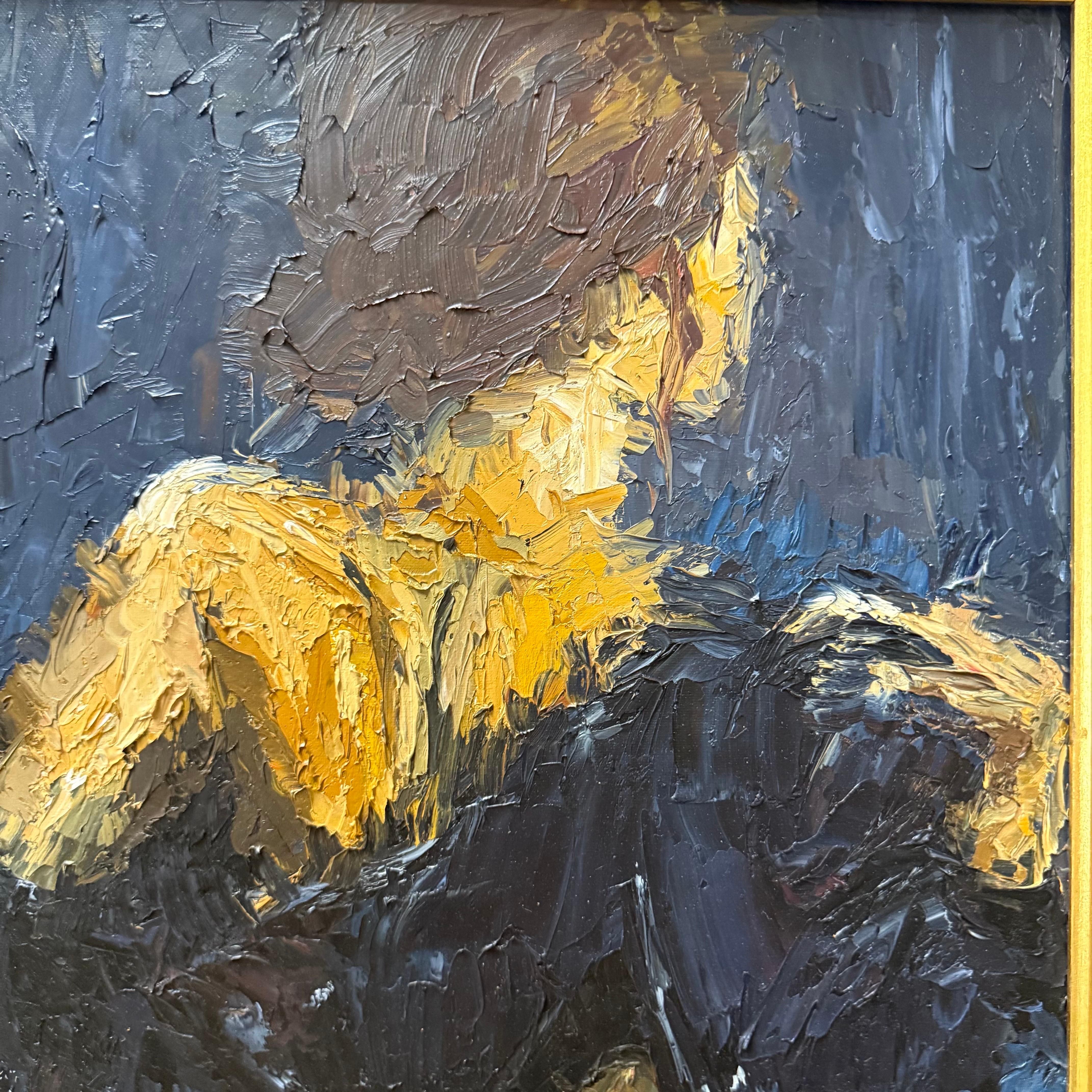 Vintage Impasto Nude in Goldrahmen im Zustand „Gut“ im Angebot in Charleston, SC