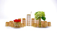 Vintage Imperial Glass Co. Miscelatore da cocktail Shoji in oro 22 carati, anni '60