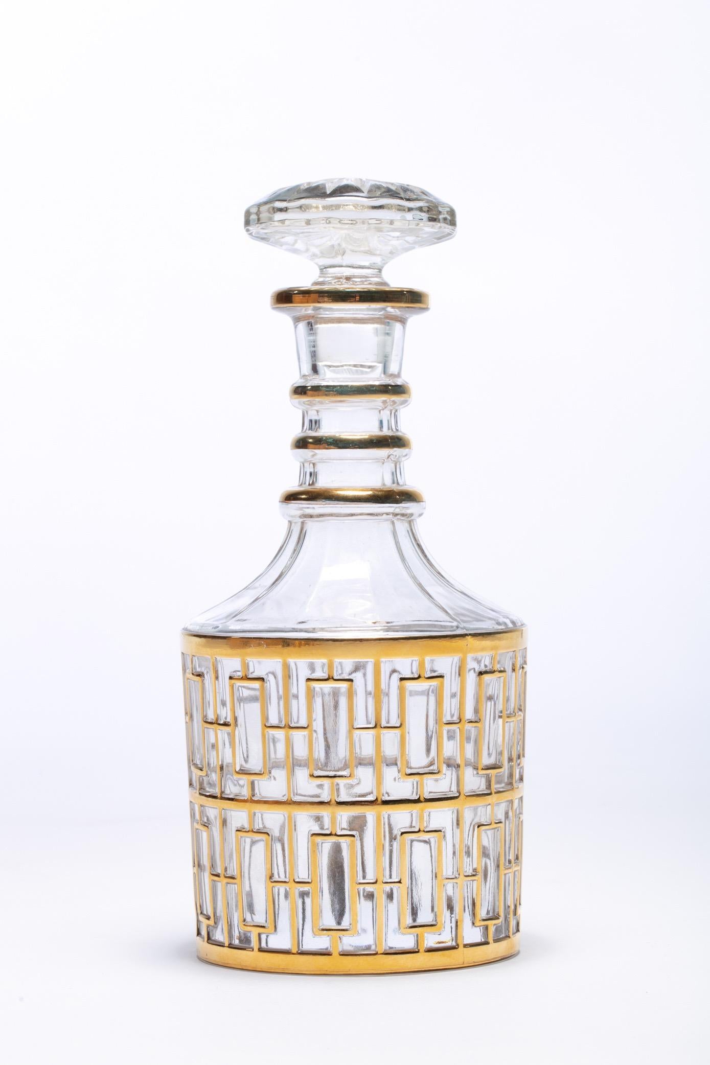 Vintage Imperial Glass Co. Shoji Decanter 22-Karat Gold, 1960s 2