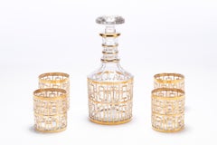 Vintage Imperial Glass Co. Shoji Decanter 22-Karat Gold, 1960s