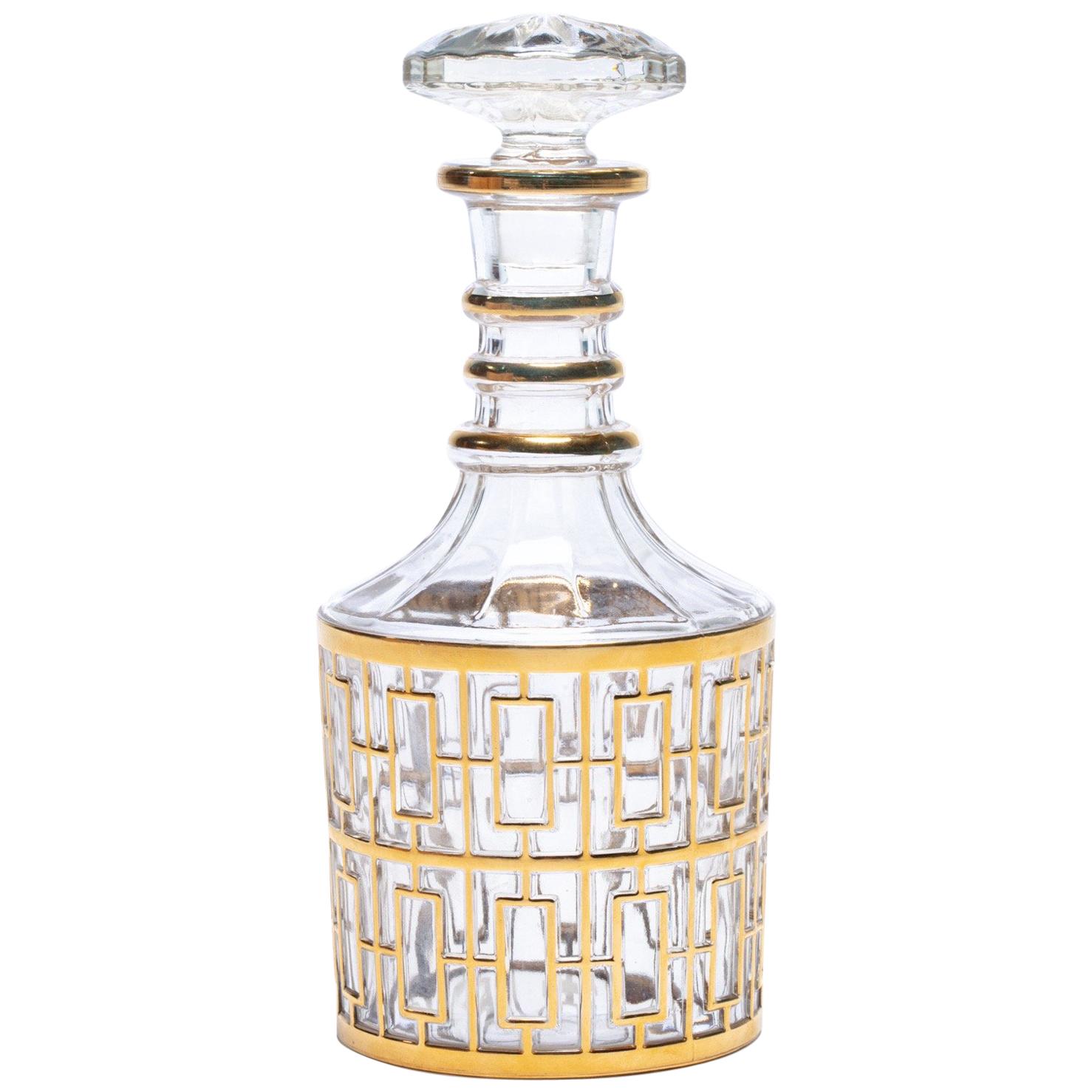 Vintage Imperial Glass Co. Shoji Decanter 22-Karat Gold, 1960s