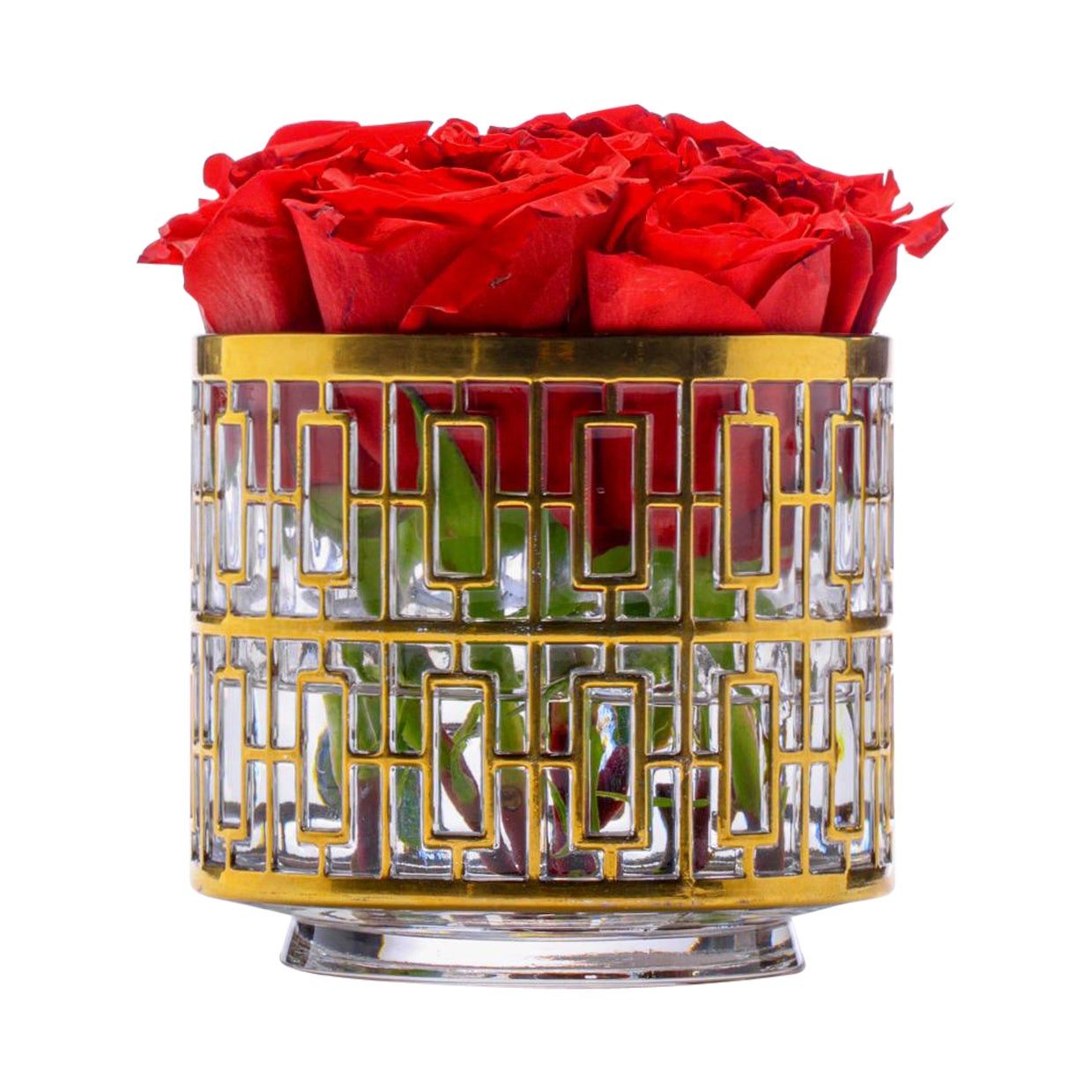 Vintage Imperial Glass Co. Shoji Hospitality Bowl 22-Karat Gold, 1960s
