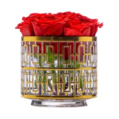 Vintage Imperial Glass Co. Shoji Hospitality-Schale aus 22-Karat Gold, 1960er Jahre